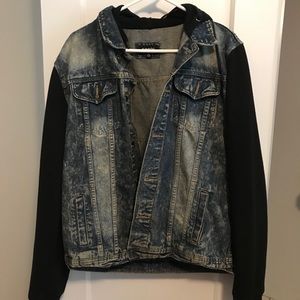 CARBON | HOODED JEAN JACKET/SWEATER